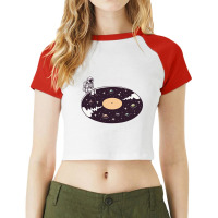 Cosmic Sound Raglan Crop Top | Artistshot