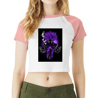 Super Saiyan Trunks V2 For Friend Raglan Crop Top | Artistshot