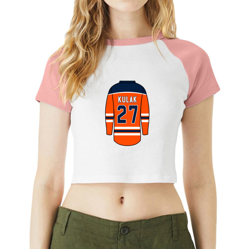 Brett Kulak Jersey Raglan Crop Top by RoxannUhlich | Artistshot