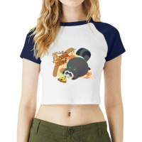 Just A Pizza Thief Raglan Crop Top | Artistshot