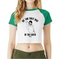 Salt Bae Of The Earth Raglan Crop Top | Artistshot