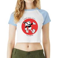 Cuphead Don_t Deal With The Devil     (1) Raglan Crop Top | Artistshot