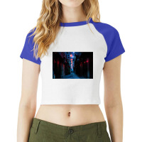 Tokyo At Night - Wonderful Art 3 Raglan Crop Top | Artistshot