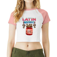 Latin Music Is My Jam Raglan Crop Top | Artistshot