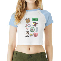 Parks And Recreation Tv Show Art Raglan Crop Top | Artistshot