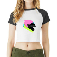 Daniel Ricciardo Helmet Raglan Crop Top | Artistshot