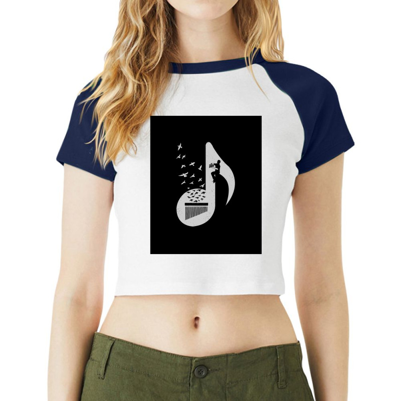 Musical Note   Chimes Raglan Crop Top by cm-arts | Artistshot