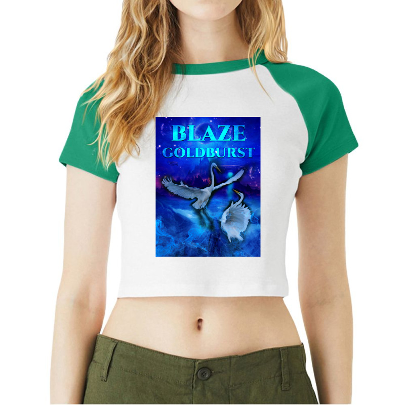 Blaze Goldburst Fantasy Book Birds Animals Fight Raglan Crop Top by cm-arts | Artistshot