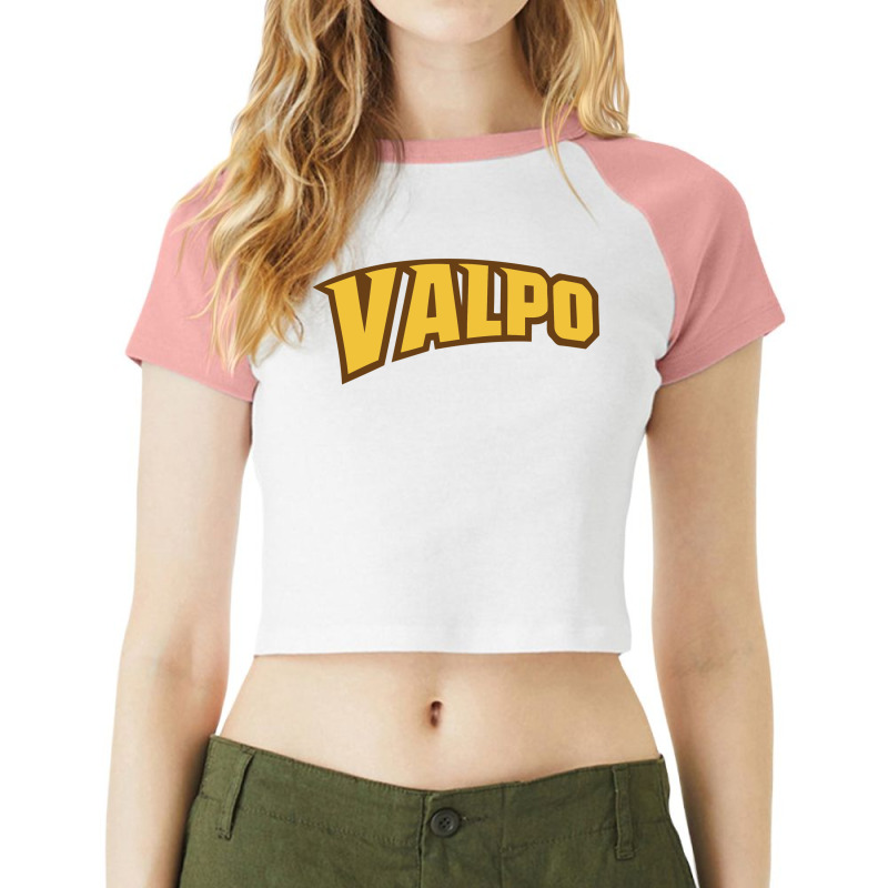 Valparaiso Crusaders Raglan Crop Top | Artistshot