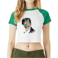 Rajinikanth Kabali Raglan Crop Top | Artistshot