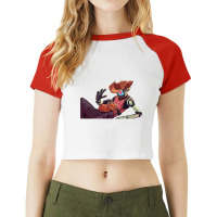 Stray Game Cat Baby Raglan Crop Top | Artistshot