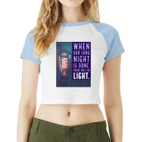 There Will Be Light Raglan Crop Top | Artistshot