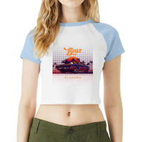 Boaz Alabama Retro Vintage 80s 90s Muscle Cars Retrowave Aesthetic Raglan Crop Top | Artistshot