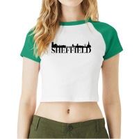 Sheffield England Uk City Skyline Silhouette Outline Sketch Tank Top Raglan Crop Top | Artistshot