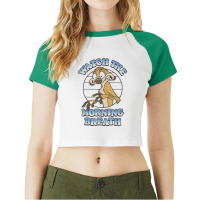 Funny Lion And King Timon Watch The Morning Breath Raglan Crop Top | Artistshot