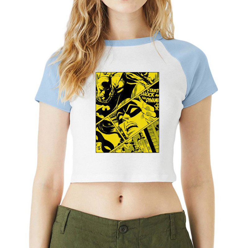 B.at.man 80 Years Panels Raglan Crop Top by beargoalcatcow | Artistshot