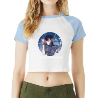 Futuristic Anime The Future Is Now Raglan Crop Top | Artistshot