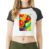 Futuristic Fruit 2 Raglan Crop Top | Artistshot