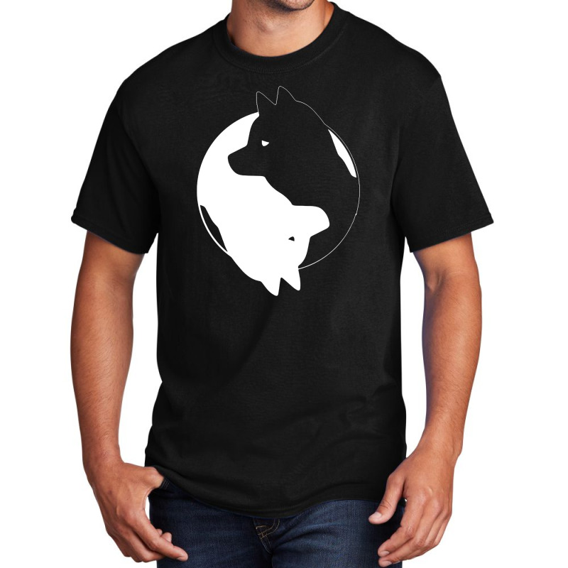 Yin Yang Husky Funny Basic T-shirt | Artistshot