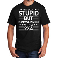 You Can't Fix Stupid But You Can Numb It With A 2x4 Basic T-shirt | Artistshot