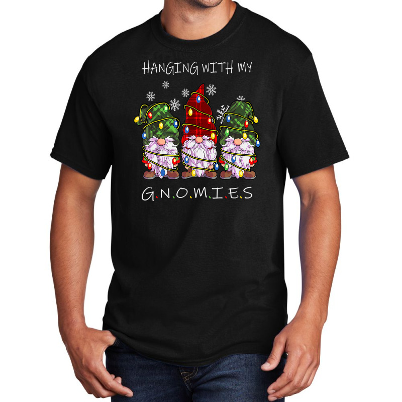 Hanging With Gnomies Gnome Christmas Xmas Buffalo Plaid Red T Shirt Basic T-shirt | Artistshot