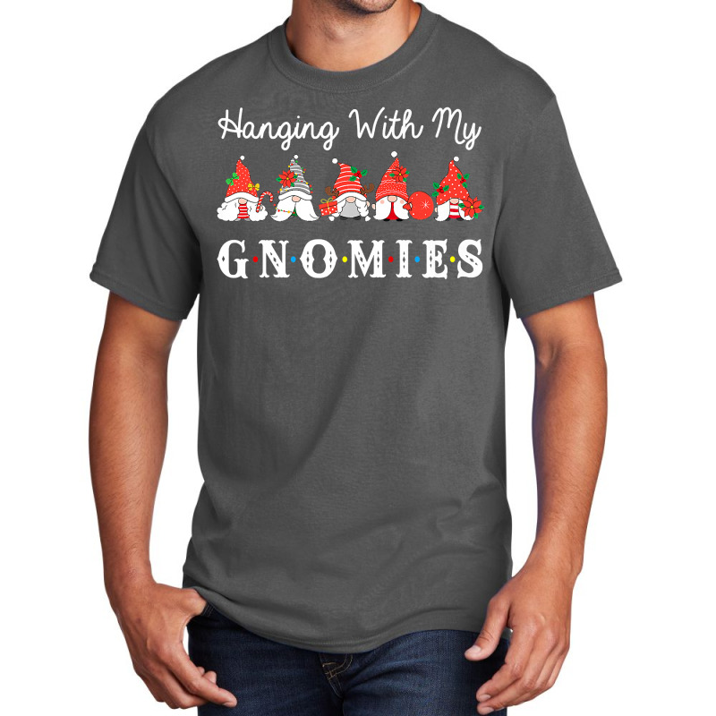 Hanging With My Gnomies Funny Gnome Friend Christmas Lights Premium T Basic T-shirt | Artistshot