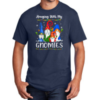 Hanging With My Gnomies Funny Gnome Xmas Lights Boys Girls T Shirt Basic T-shirt | Artistshot