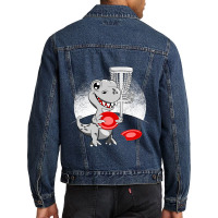 Cute Dinosaur Trex Loves Dino Disc Golf Men Denim Jacket | Artistshot