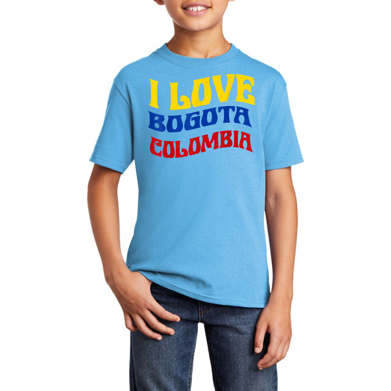 I Love Bogota Colombia Flag Map Colombian Pride Camiseta T Shirt Basic Youth T-shirt by rostinoko | Artistshot