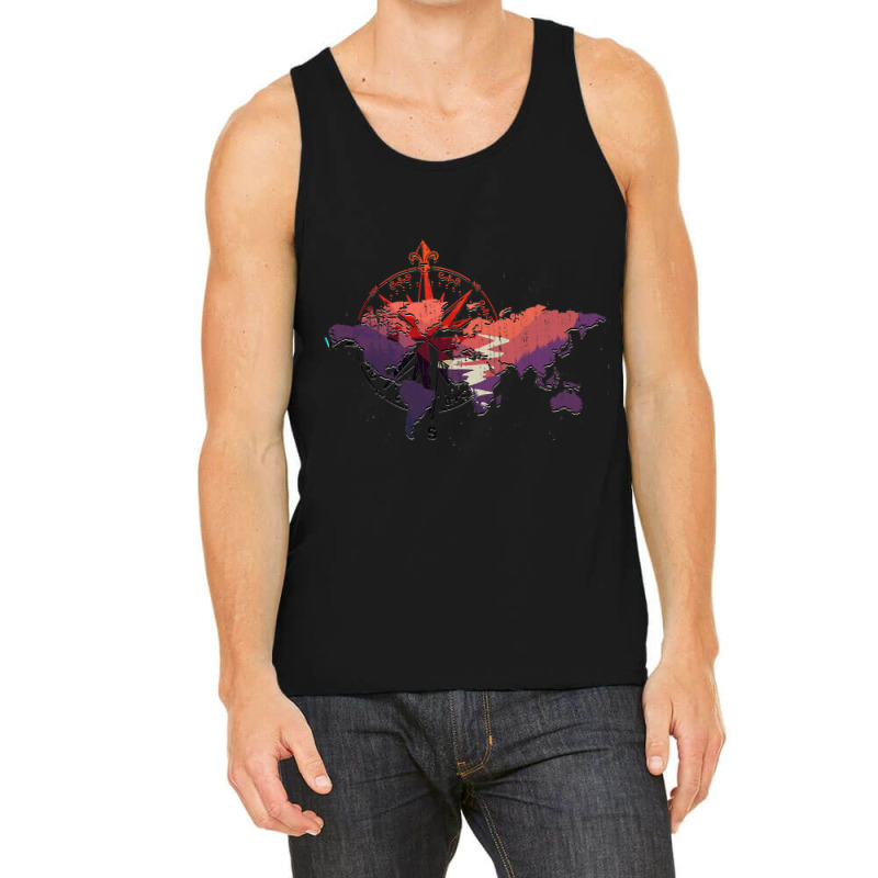 Compass Traveling Traveler Country Globe World Map Tank Top | Artistshot