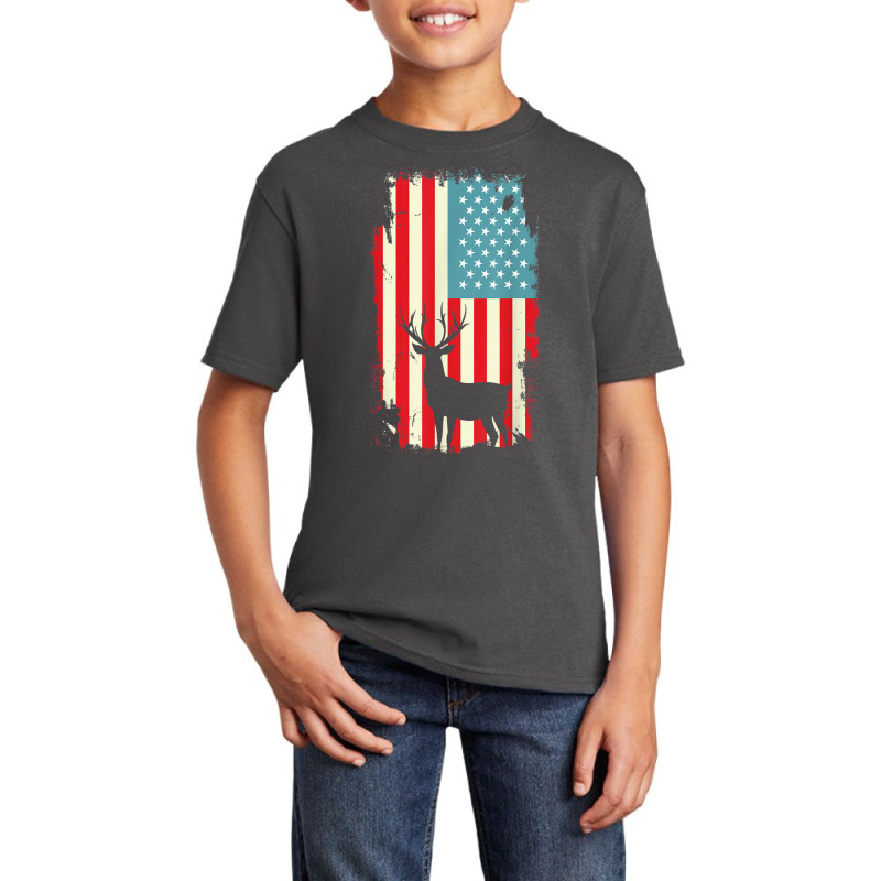 American Deer Hunter Patriotic T Shirt For Men Women Basic Youth T-shirt | Artistshot