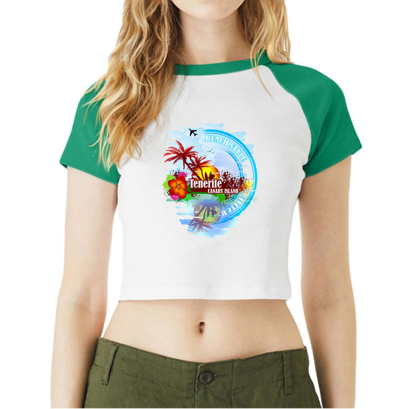 Tenerife Canary Island Raglan Crop Top by GregoryHaverstock | Artistshot