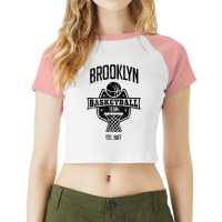 Distressed Net Retro Look Fan Gift Party Tailgate Ny Gameday Raglan Crop Top | Artistshot