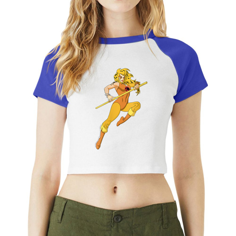 Womens Thundercats Cheetara Portrait V Neck T Shirt Raglan Crop Top by cm-arts | Artistshot