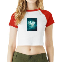 Thunder Of Music Raglan Crop Top | Artistshot