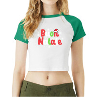 Buon Natale Italy Pride Xmas Holiday Italian Christmas Sweatshirt Raglan Crop Top | Artistshot