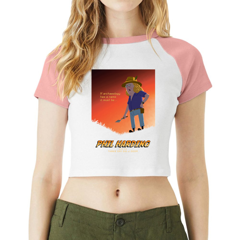 Phil Harding - Time Team Raglan Crop Top by cm-arts | Artistshot