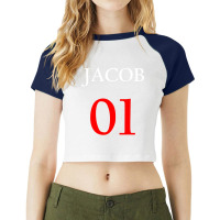 Vampire Baseball Jacob 01 Twilight Saga Active Raglan Crop Top | Artistshot