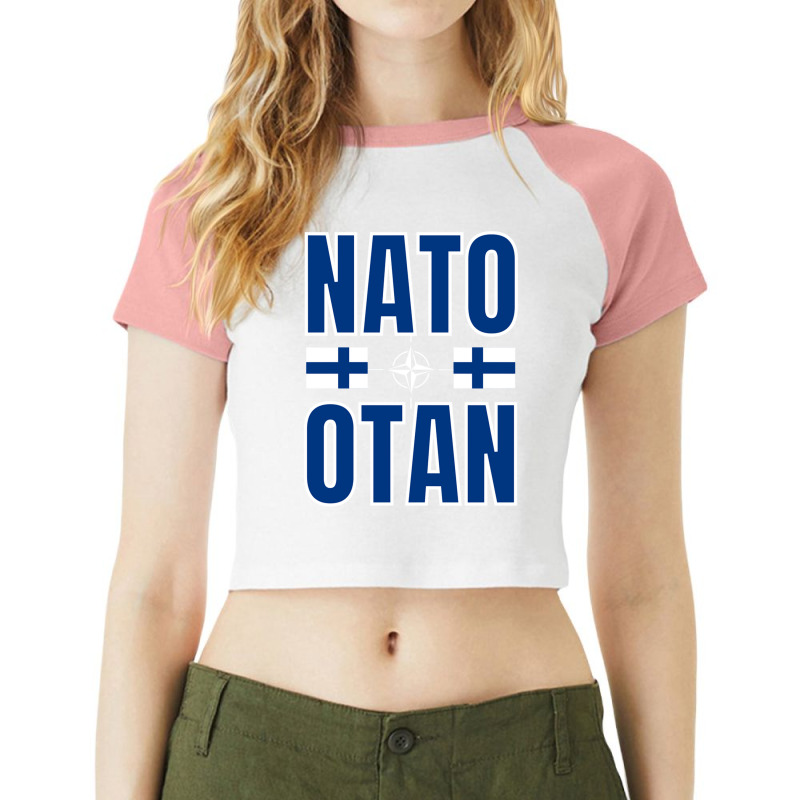 Nato Otan Finland Suomi Natoon Raglan Crop Top by cm-arts | Artistshot