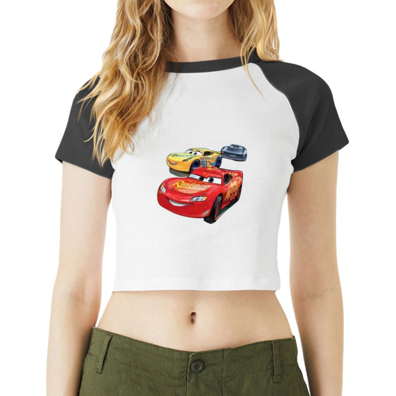 Mcqueen And Ventilators Raglan Crop Top by cm-arts | Artistshot