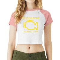 This Little Light Of Mine  Check Engine Light  Copy Raglan Crop Top | Artistshot