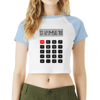 Calculator Halloween Costume Pretend I'm A Calculator T Shirt Raglan Crop Top | Artistshot