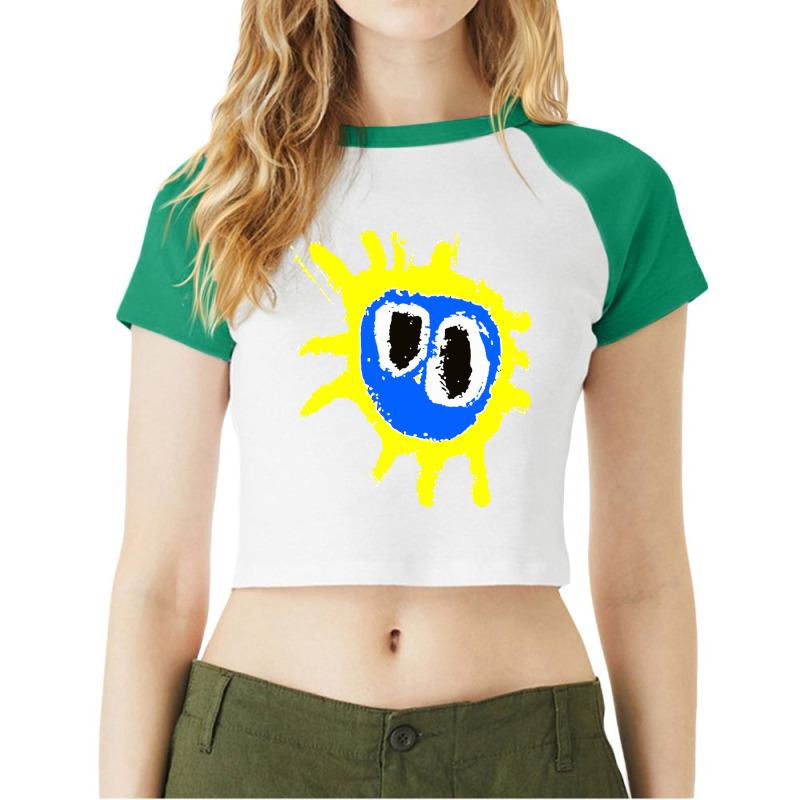 Primal Scream Raglan Crop Top by cm-arts | Artistshot