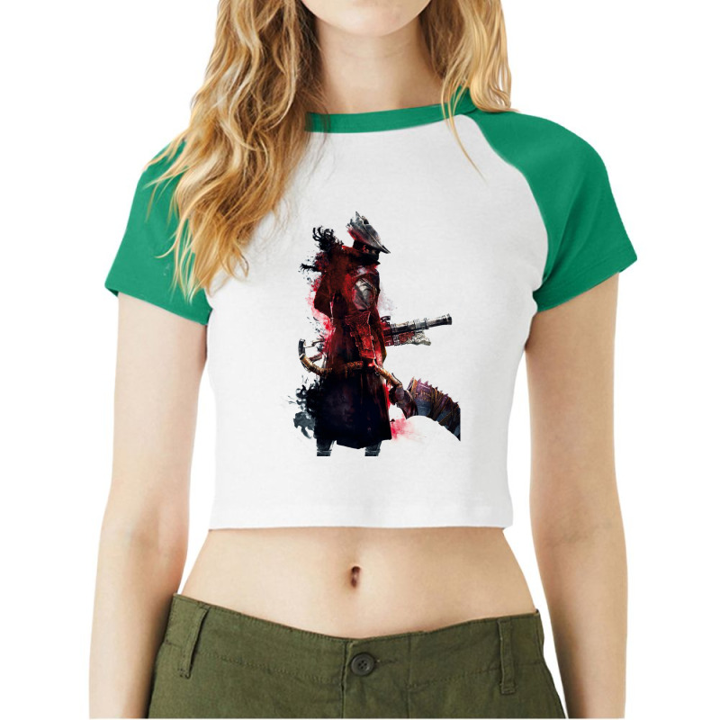 Bloodborne Hunter Print Raglan Crop Top by cm-arts | Artistshot