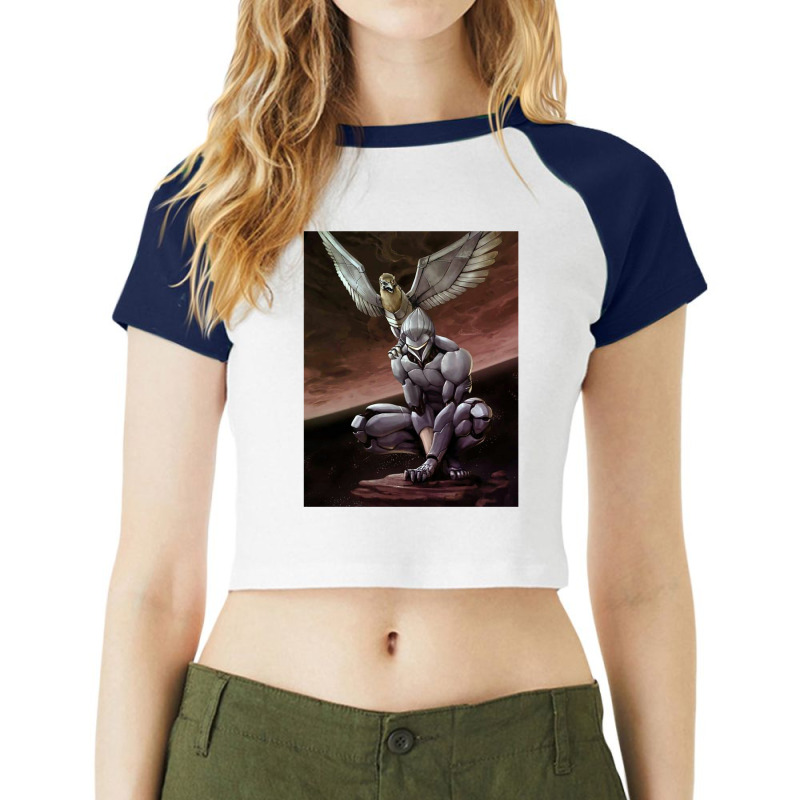 Old Cartoon Raglan Crop Top by cm-arts | Artistshot