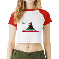 California Republic Remix Raglan Baseball Tee Raglan Crop Top | Artistshot