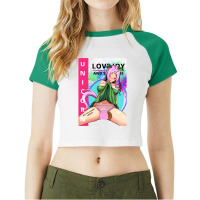 Pink Horn Anime  Unicorn Spread Leg Raglan Crop Top | Artistshot