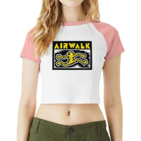 Running Man Airwalk Shoes Skateboard Design. Classic Raglan Crop Top | Artistshot