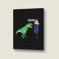 Damn Trex Short Hands Firecracker Funny Firework 4 Portrait Canvas Print | Artistshot