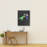 Damn Trex Short Hands Firecracker Funny Firework 4 Portrait Canvas Print | Artistshot